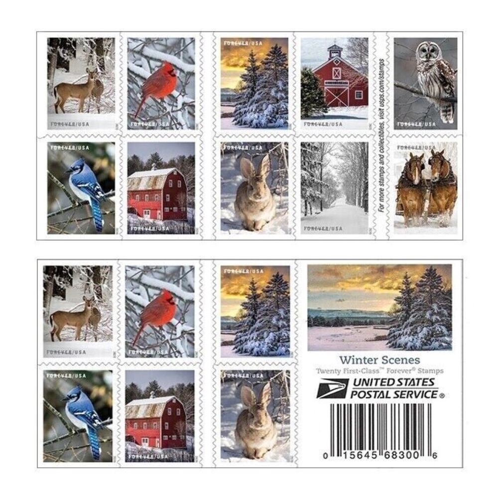 Booklet Pane 2020 Winter 20 Scenes VF MNH